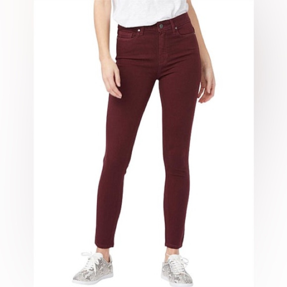 PAIGE HOXTON ULTRA SKINNY JEANS with ankle zippers in brown beige women’s 28